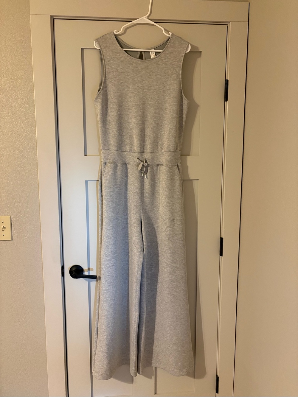 SPANX Light Gray Sleeveless Wide-Leg Jumpsuit
